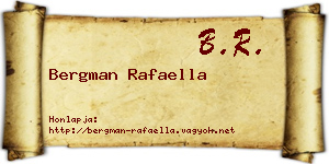 Bergman Rafaella névjegykártya